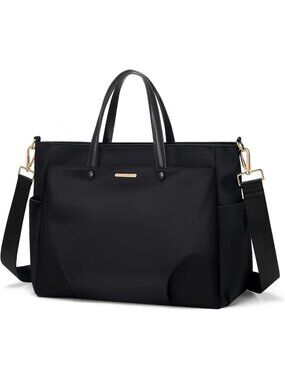 Lightweight 15" Laptop Tote Bag for Women, Water-Resistant Work Shoulder Bag